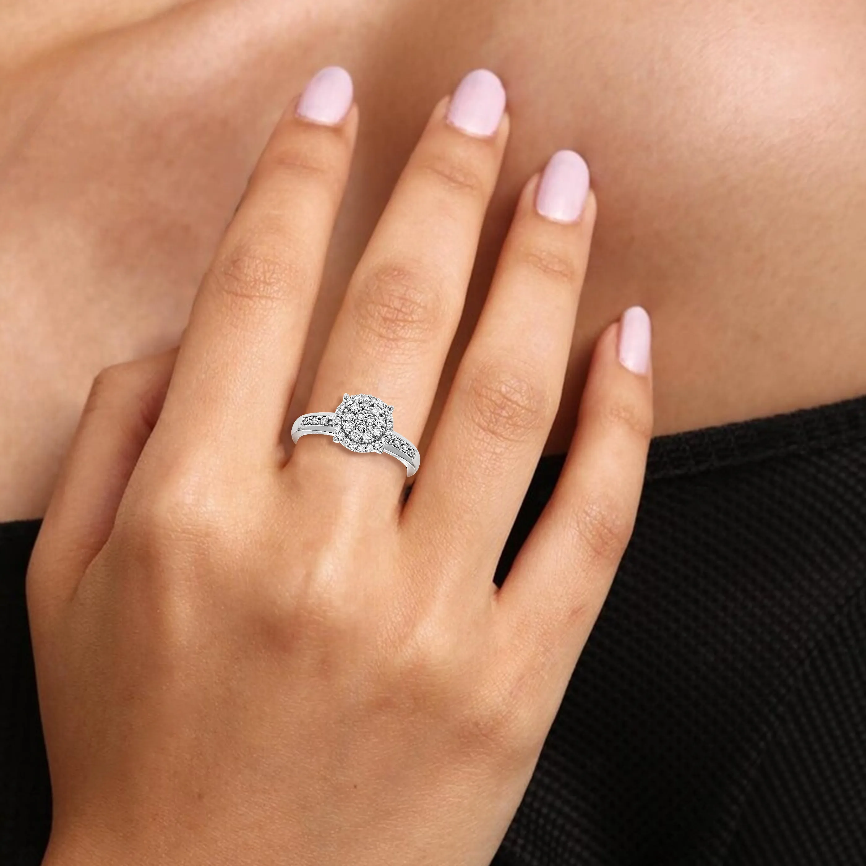 1 cttw Lab Grown Diamond Wedding Ring Set in Sterling Silver