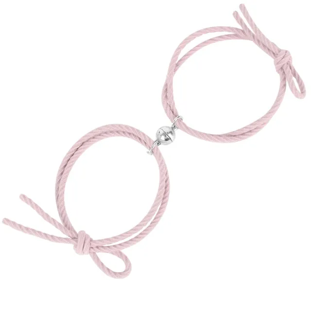 1Pair Two halves Heart Magnetic Bracelet