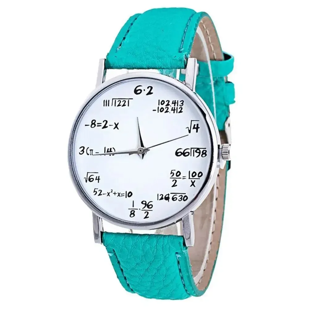 2020 Ladies Watches Math Formula Leather Band Quartz Style