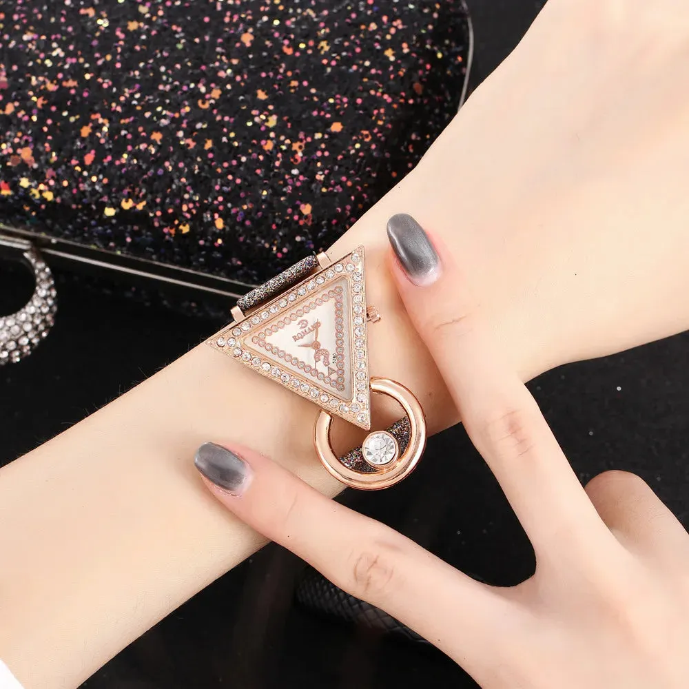 2020 Relogio Feminino Female Triangle Bling Diamond Watch