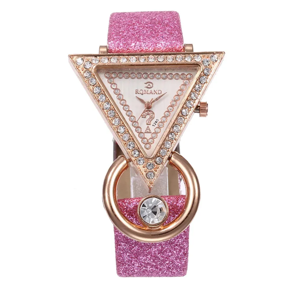 2020 Relogio Feminino Female Triangle Bling Diamond Watch