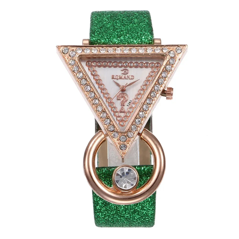 2020 Relogio Feminino Female Triangle Bling Diamond Watch
