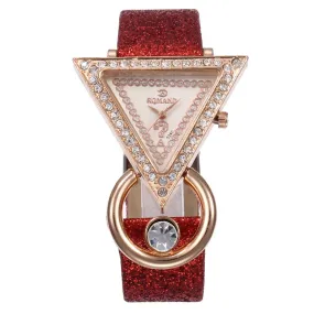 2020 Relogio Feminino Female Triangle Bling Diamond Watch