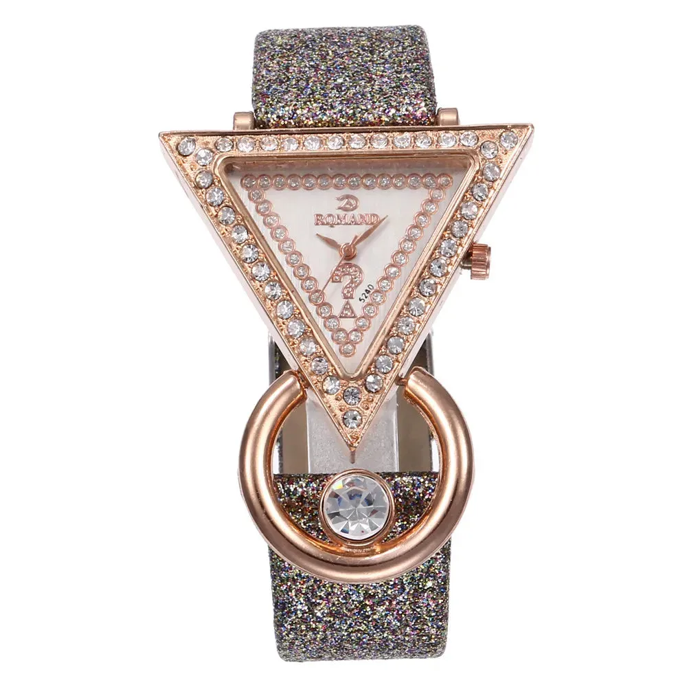 2020 Relogio Feminino Female Triangle Bling Diamond Watch