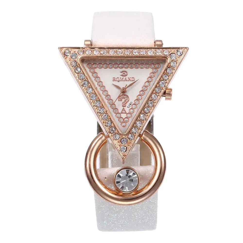 2020 Relogio Feminino Female Triangle Bling Diamond Watch