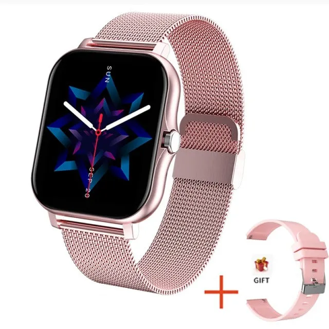 2021 New Women Smart watch Men 1.69&quot; Color Screen Full touch Fitness Tracker Men Call Smart Clock Ladies For Android IOS BOX