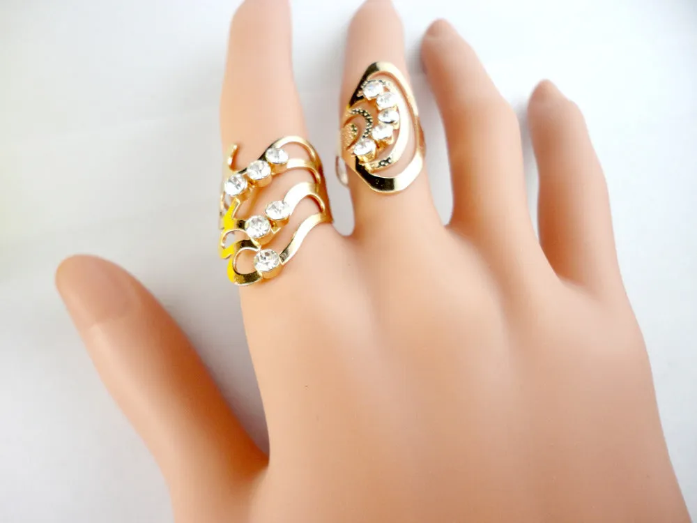 20pcs Mix Style Zinc Alloy Gold Band Ring Adjustable Toe Ring for Women or Men