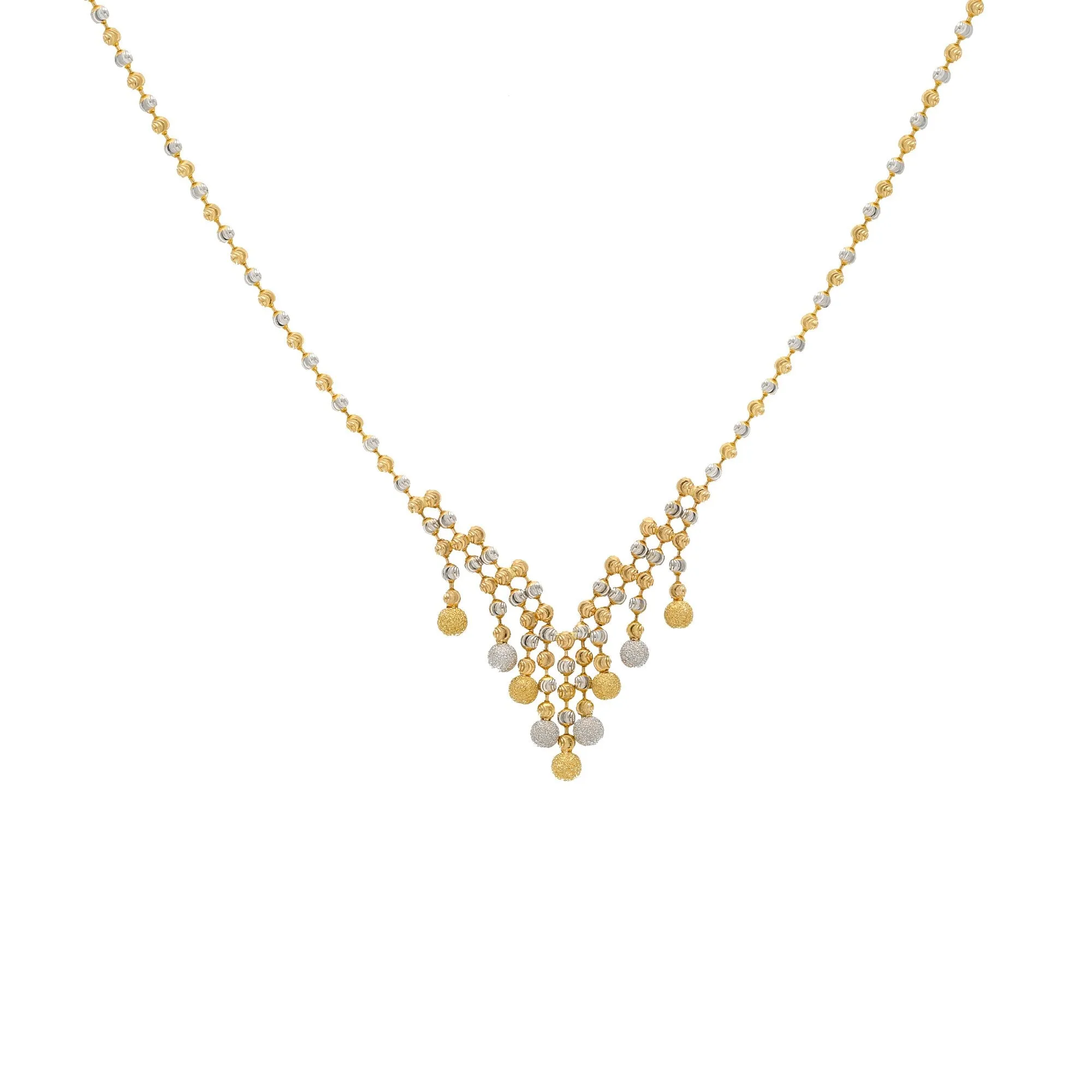 22K Yellow & White Gold Sophia Jewelry Set