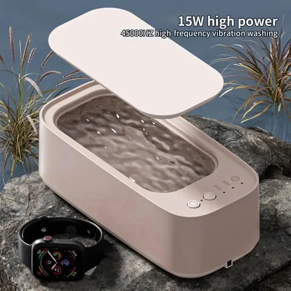 “45KHz Ultrasonic Jewelry Washer - Professional Cleaner for Glasses, Watches, Earrings, Rings, Necklaces, and More”