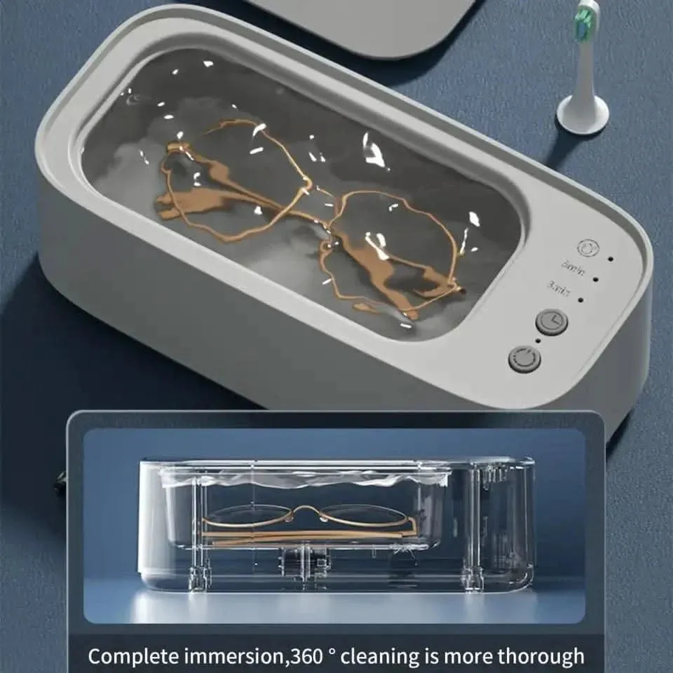 “45KHz Ultrasonic Jewelry Washer - Professional Cleaner for Glasses, Watches, Earrings, Rings, Necklaces, and More”