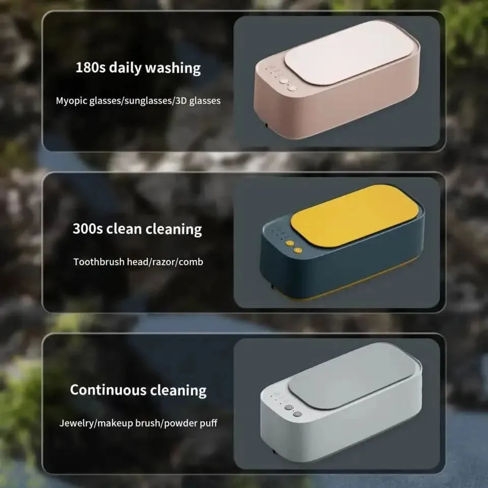 “45KHz Ultrasonic Jewelry Washer - Professional Cleaner for Glasses, Watches, Earrings, Rings, Necklaces, and More”