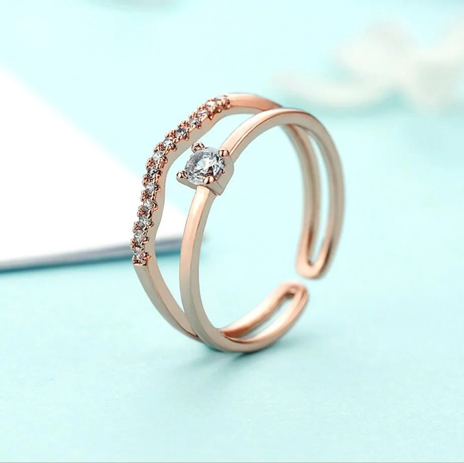 4.5mm Cubic Zirconia Women's Ring (2 colors)