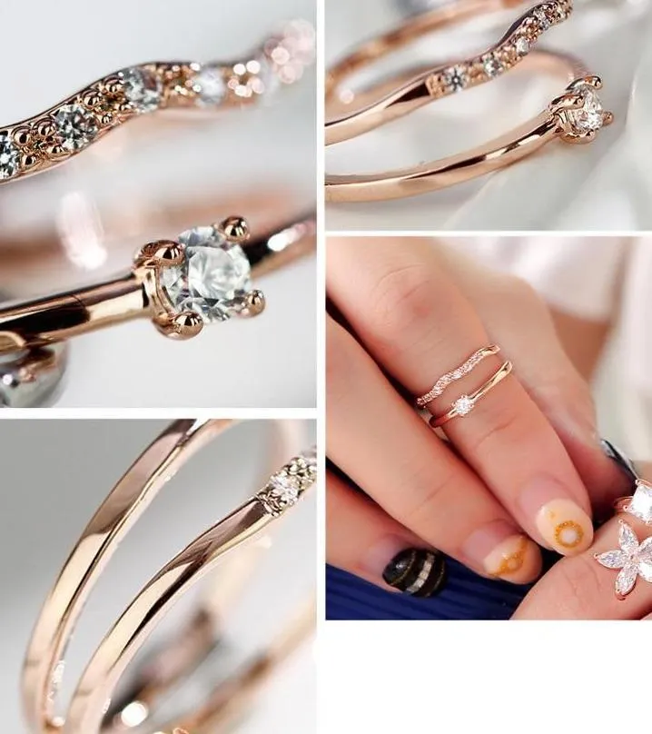 4.5mm Cubic Zirconia Women's Ring (2 colors)