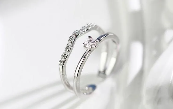 4.5mm Cubic Zirconia Women's Ring (2 colors)