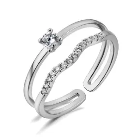 4.5mm Cubic Zirconia Women's Ring (2 colors)