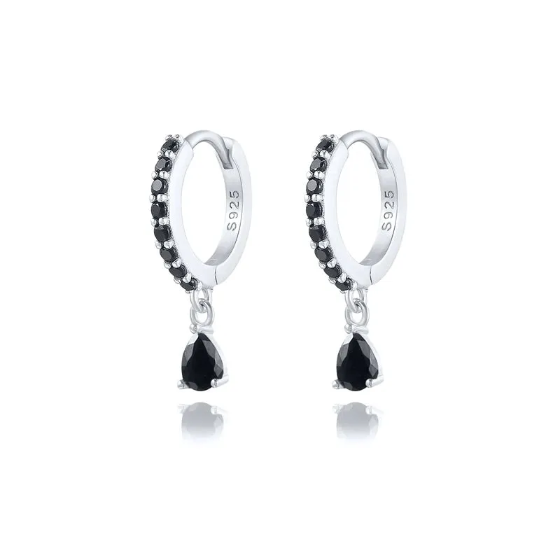 925 Silver Colorful Zirconia Drops