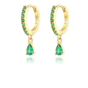 925 Silver Colorful Zirconia Drops