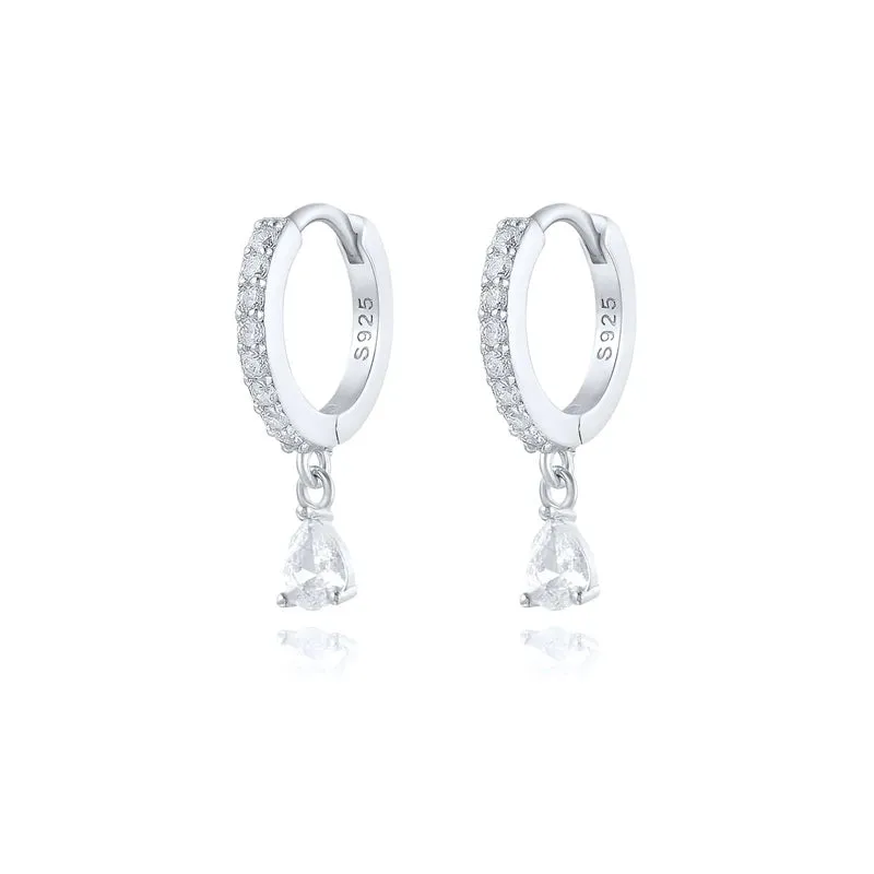 925 Silver Colorful Zirconia Drops