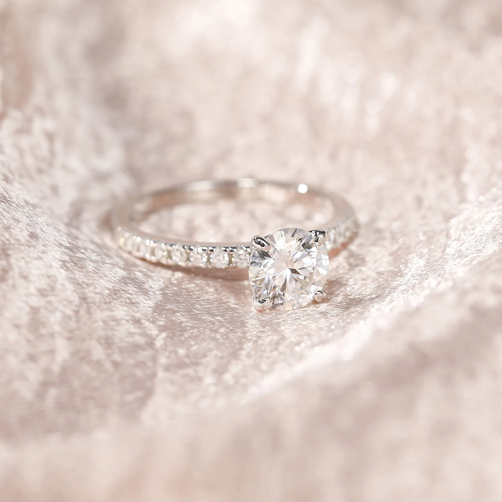 925 Sterling Silver Round Brilliant CZ Ring For Women