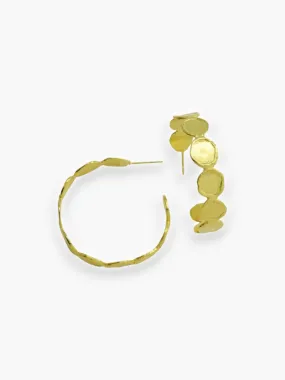 Betty Carre Gold Coins Hoop Earrings