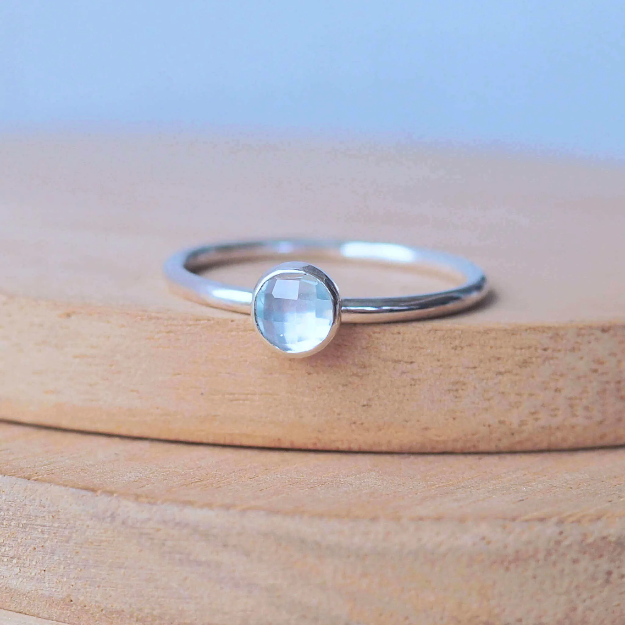 Birthstone Stacker Ring - Large 5mm Gemstone