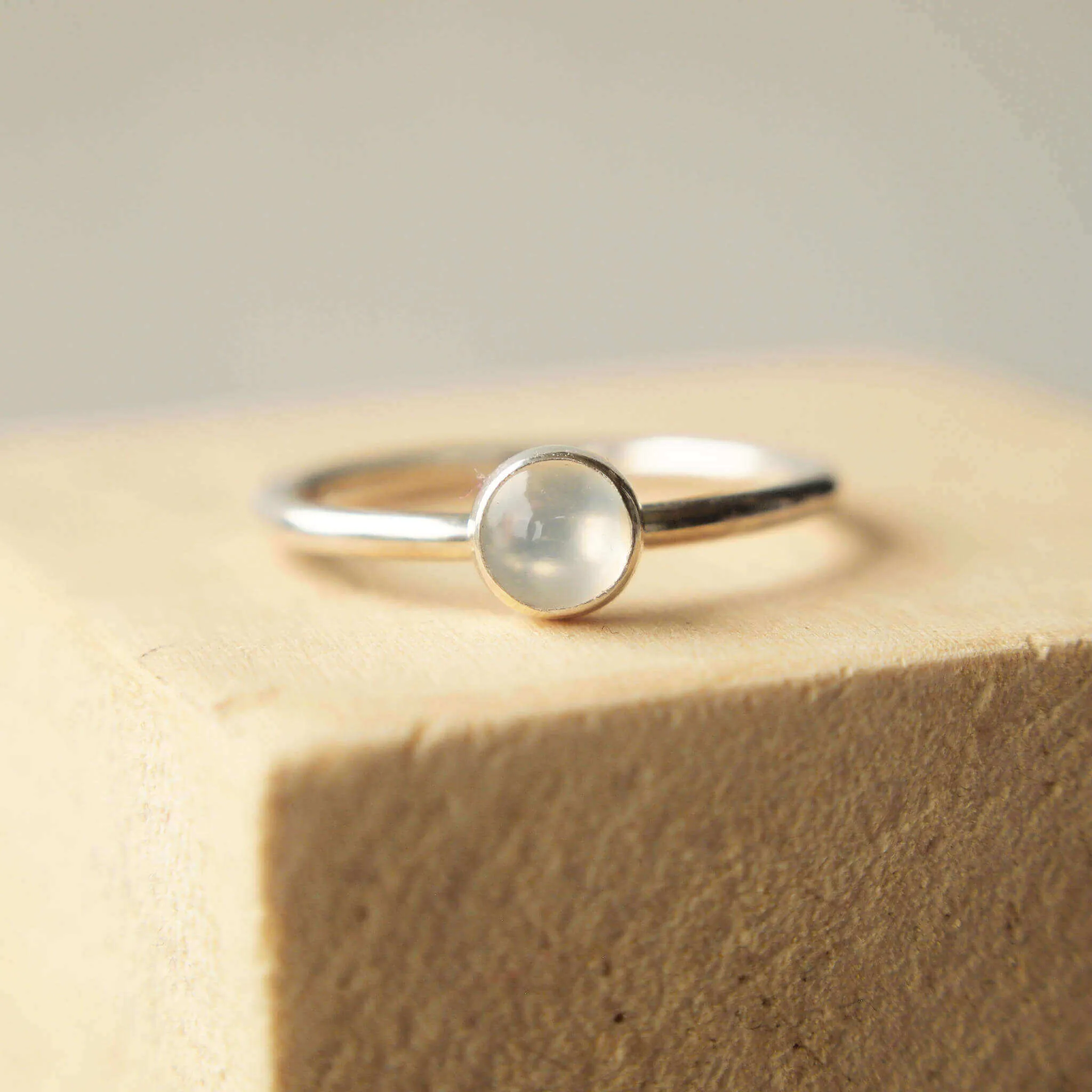 Birthstone Stacker Ring - Large 5mm Gemstone