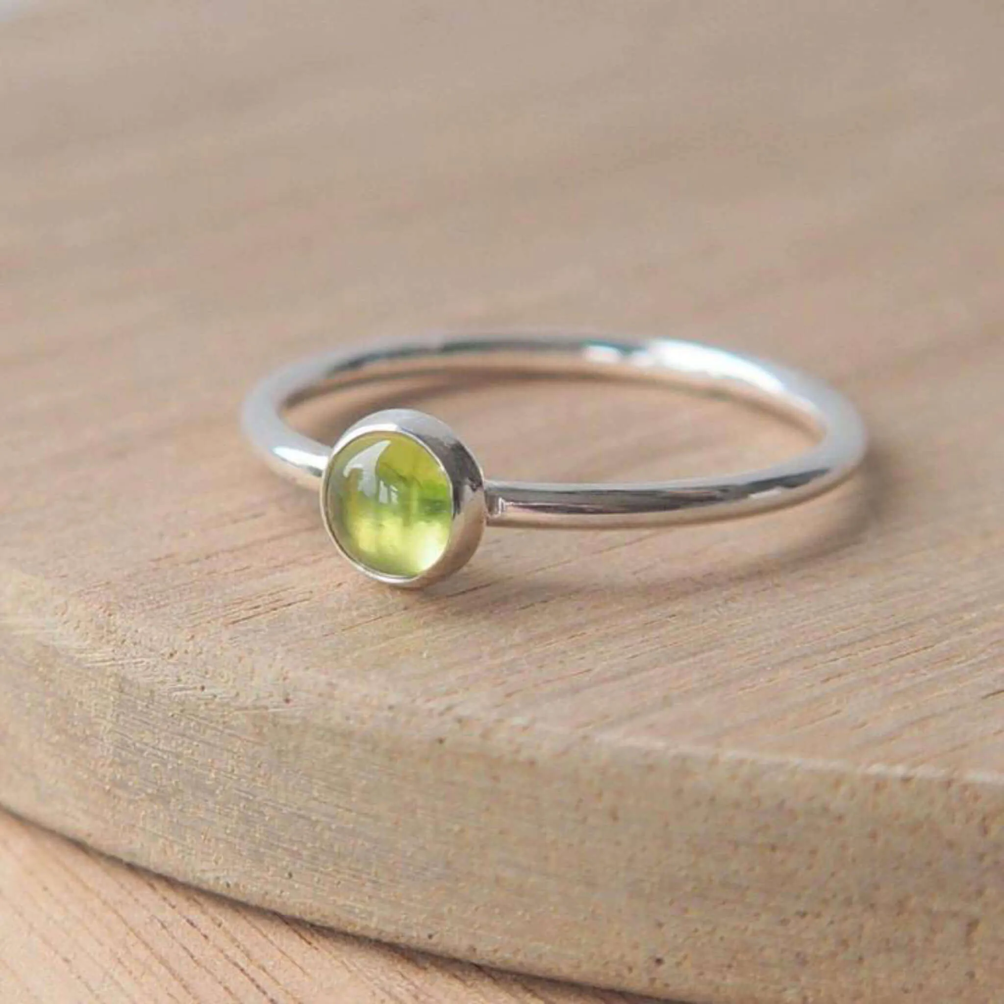 Birthstone Stacker Ring - Large 5mm Gemstone