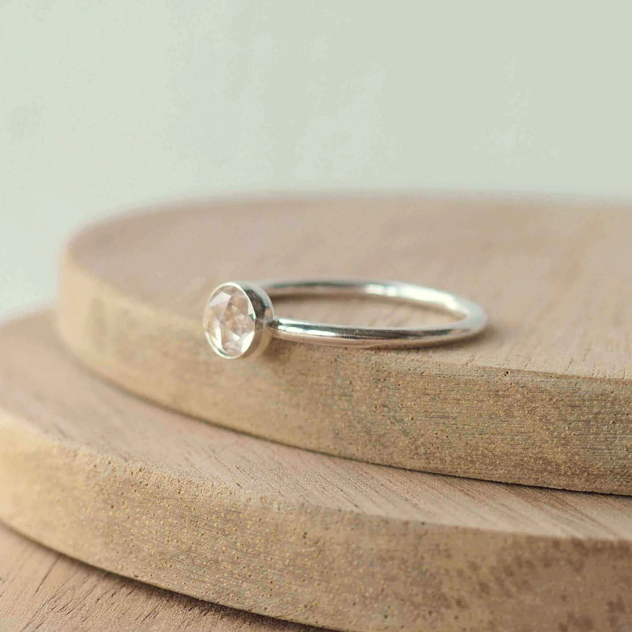 Birthstone Stacker Ring - Large 5mm Gemstone