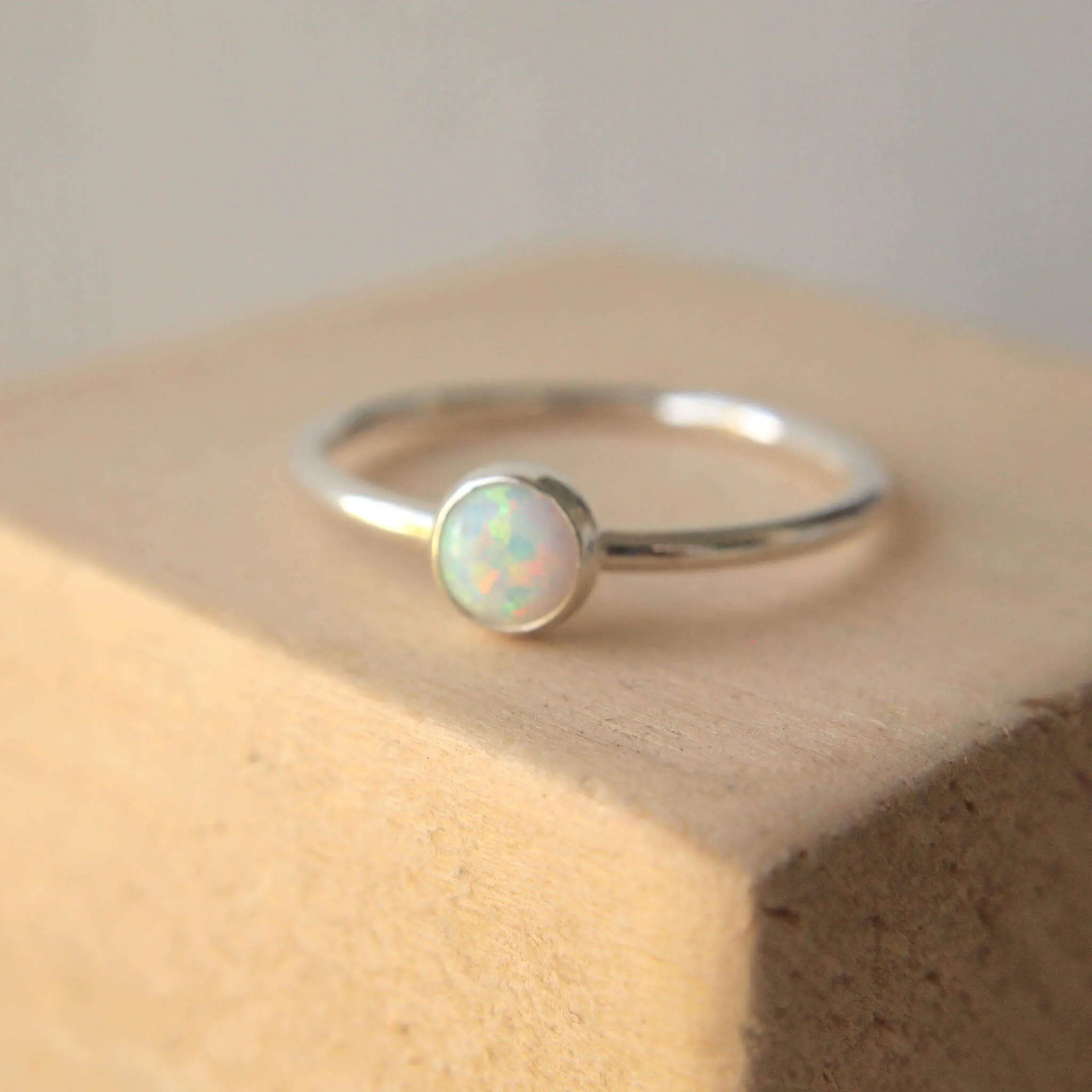 Birthstone Stacker Ring - Large 5mm Gemstone