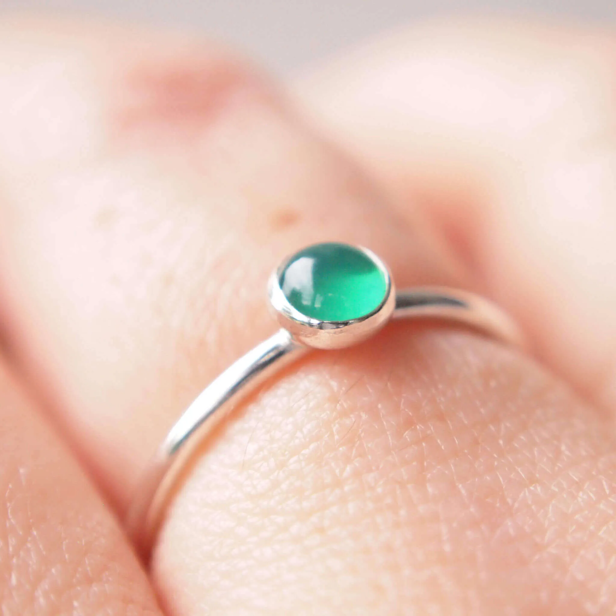 Birthstone Stacker Ring - Large 5mm Gemstone
