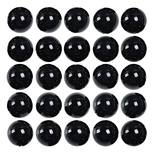 Black Natural Agate Loose Beads 6mm Round Stone Beads for Making Bracelets Jewelry Approxi 62/pcs