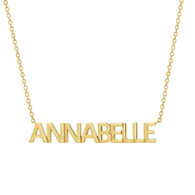 Block Letter Name Necklace