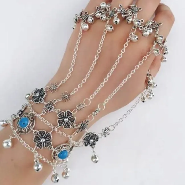 Bohemia retro ring bell bracelet