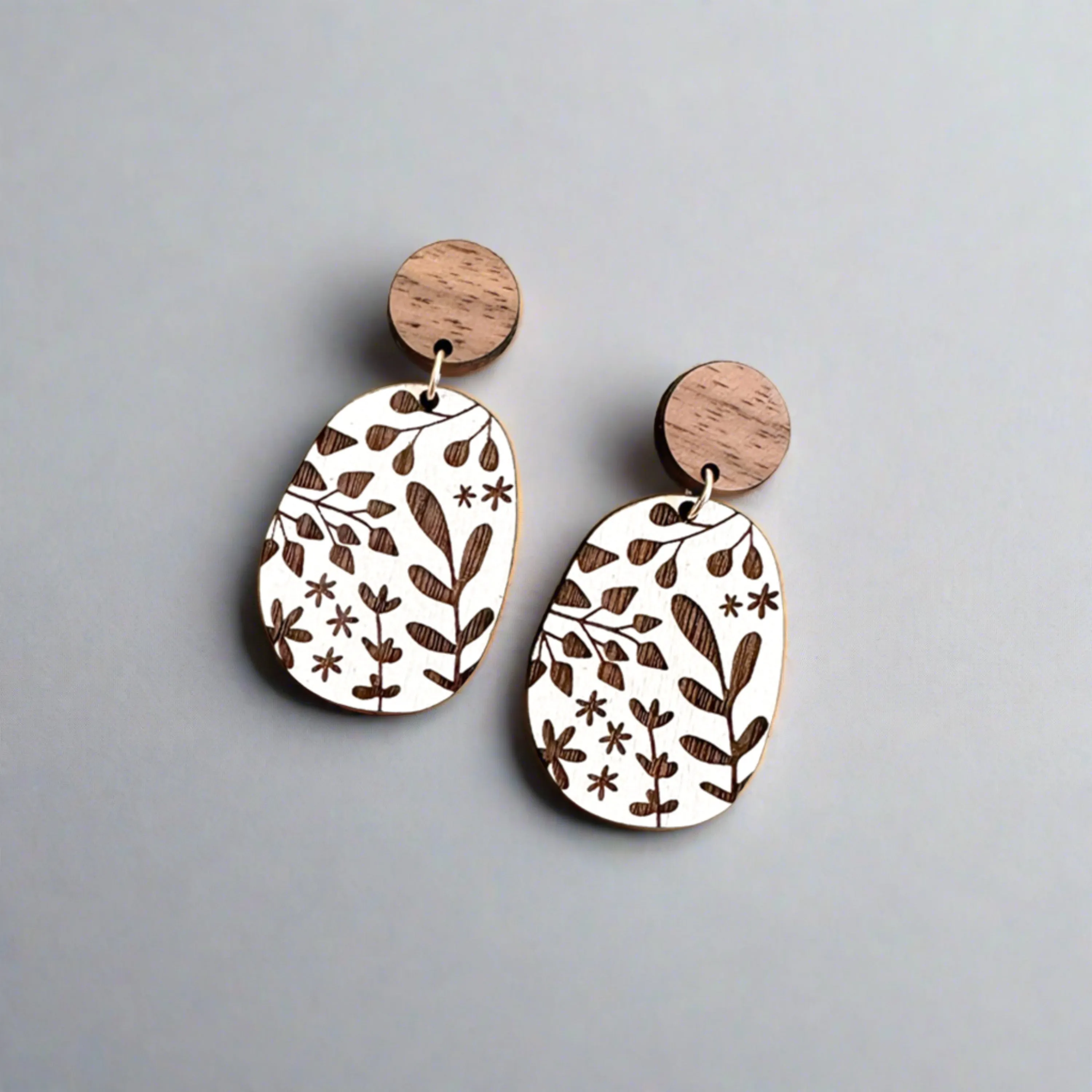 Botanical Earrings - White