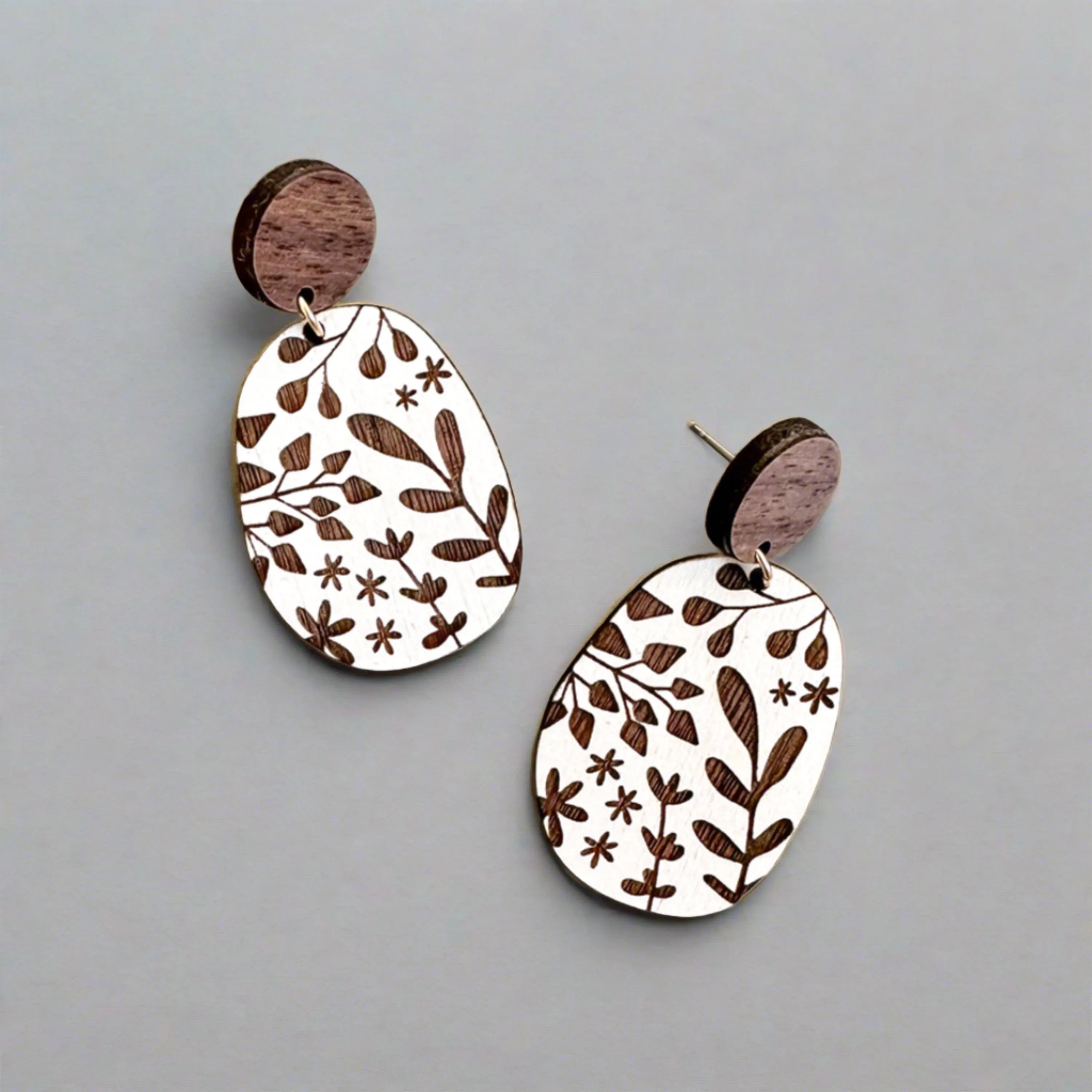 Botanical Earrings - White