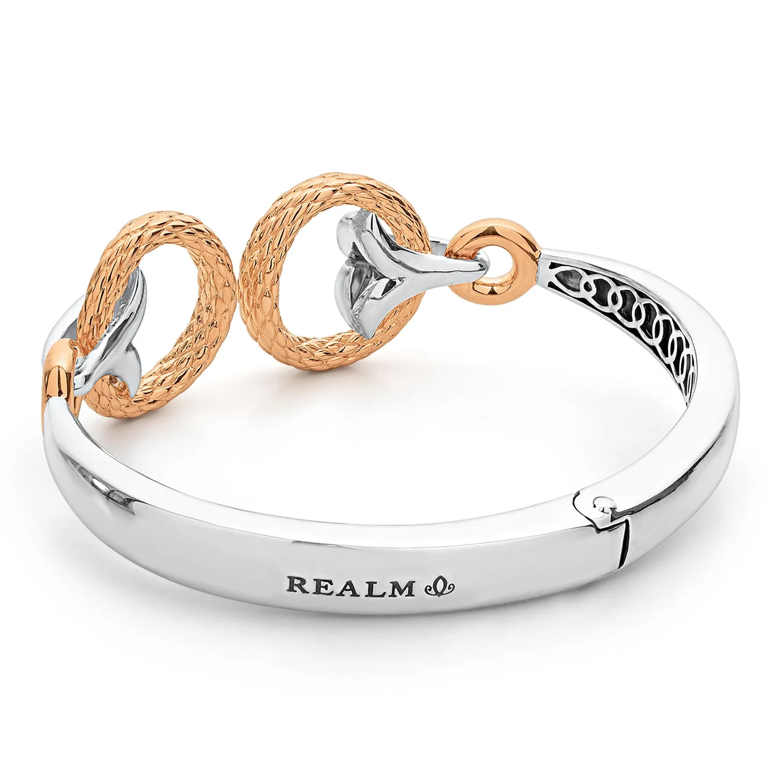Capulet Torque Cuff 22mm - Two Tone Rose   Silver