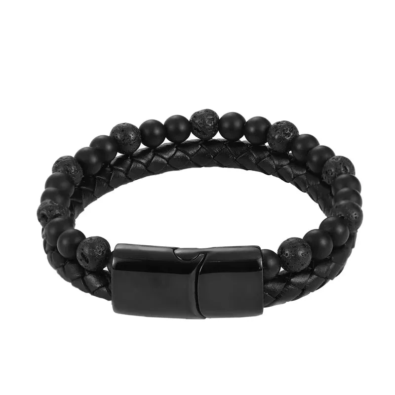 Charm Men Bracelet Rope Stainless Steel Magnetic bracelet bangles Chain