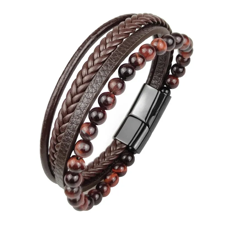 Charm Men Bracelet Rope Stainless Steel Magnetic bracelet bangles Chain