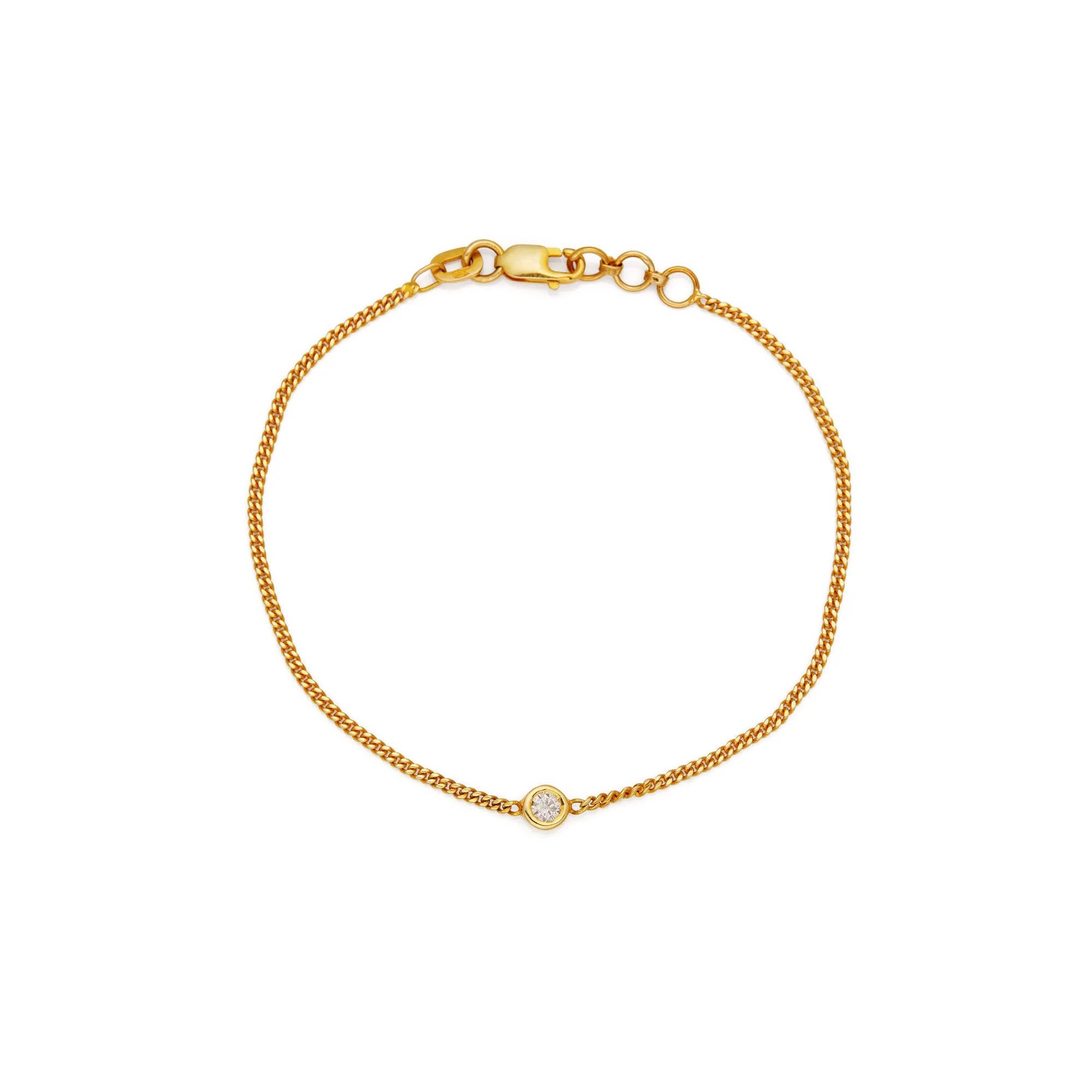 Classic 14k Gold Diamond Bracelet