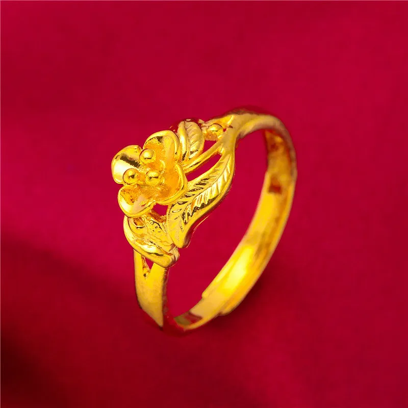 Classic Sand Gold Rings