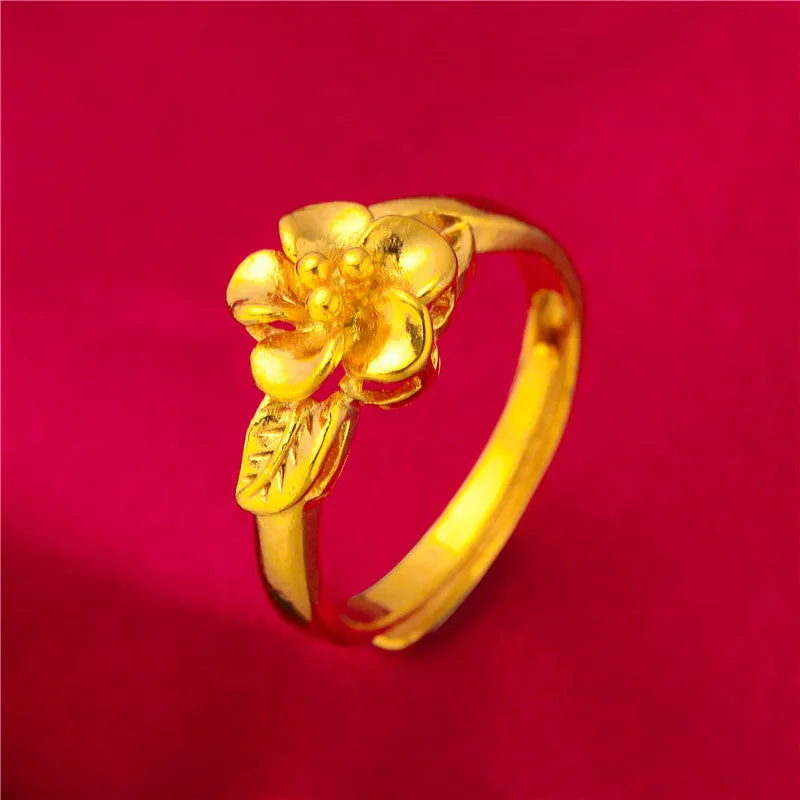 Classic Sand Gold Rings