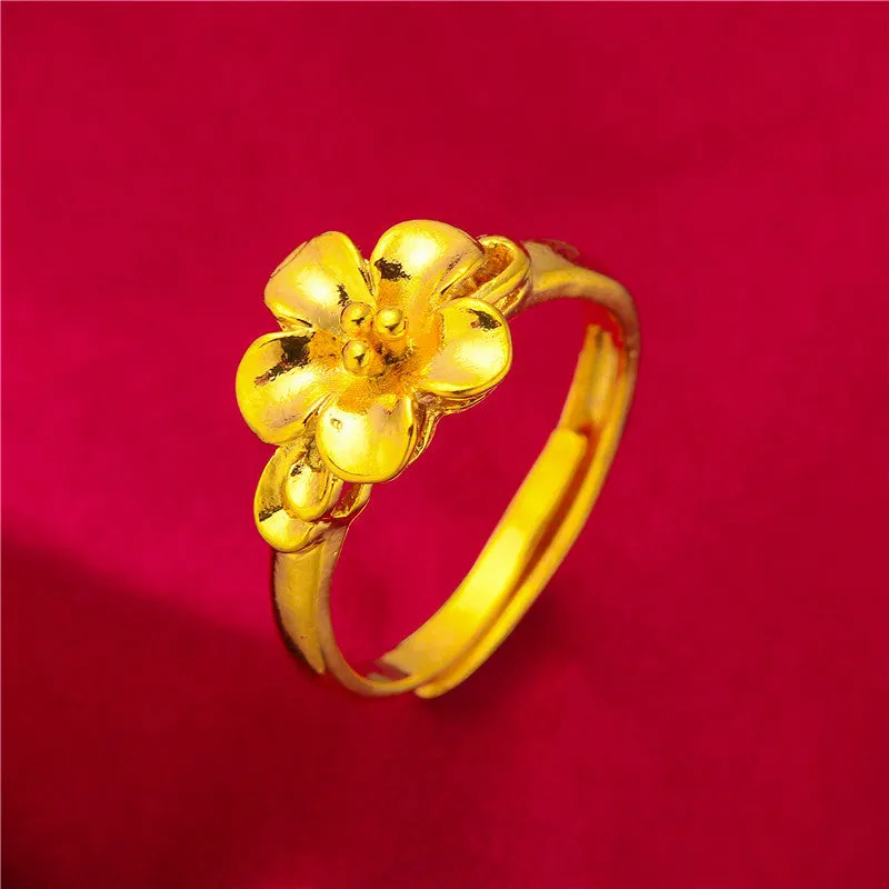 Classic Sand Gold Rings