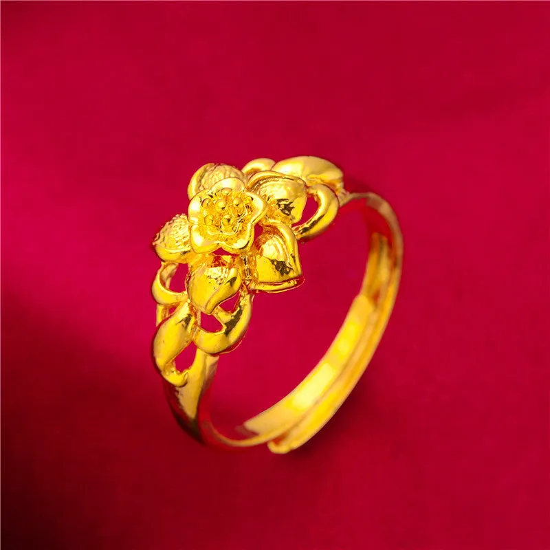 Classic Sand Gold Rings