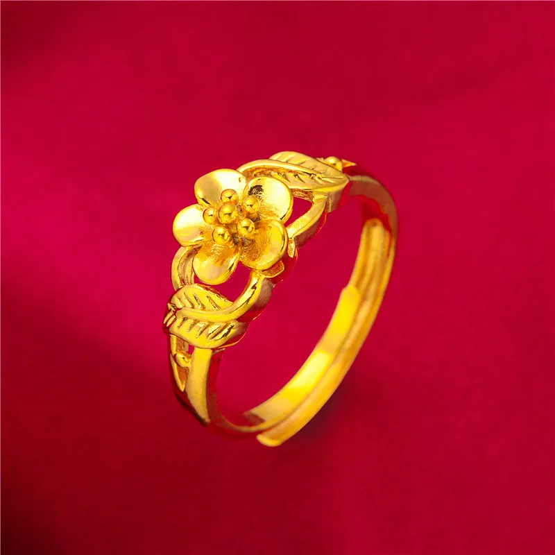 Classic Sand Gold Rings