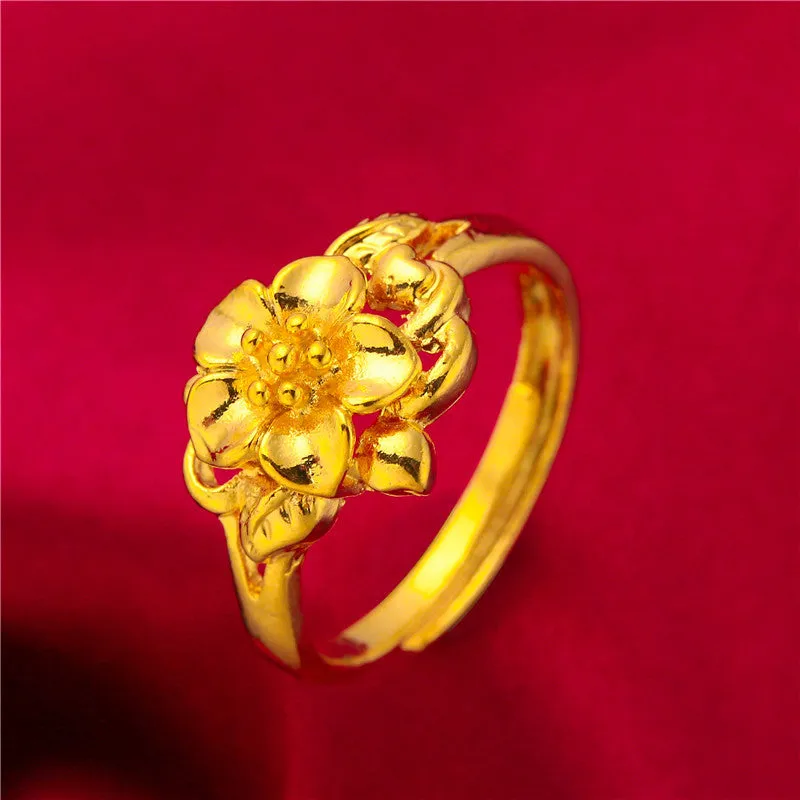 Classic Sand Gold Rings