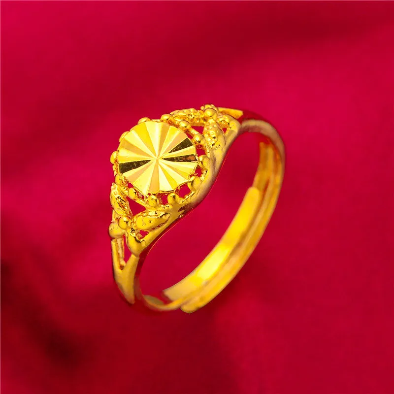 Classic Sand Gold Rings