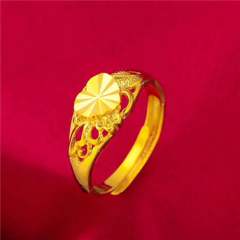 Classic Sand Gold Rings