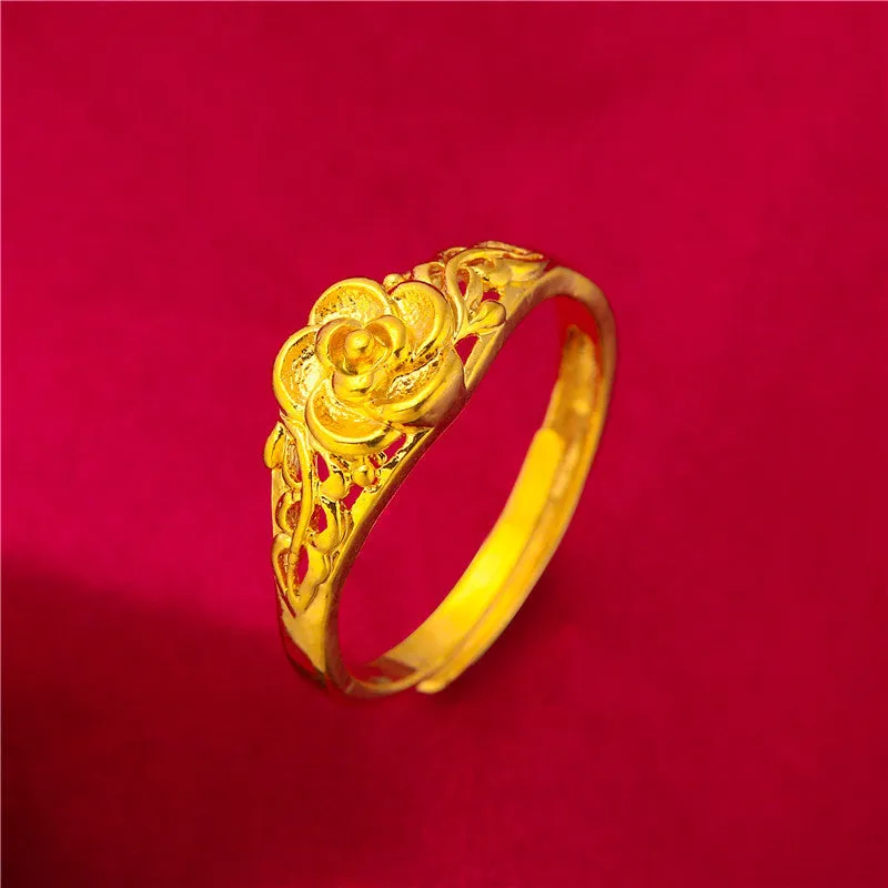 Classic Sand Gold Rings