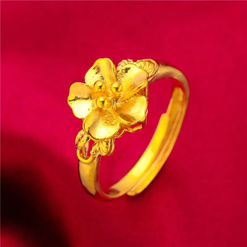 Classic Sand Gold Rings