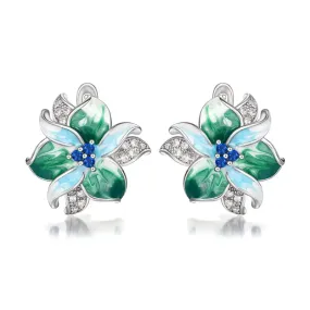 Colorful Flower Stud Earrings